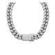 Daesar Stainless Steel Necklace for Men 18MM Curb Chain Necklace Silver 76CM