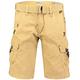 Geographical Norway PEANUT MEN - Men's Casual Cotton Bermuda Shorts - Men's Sport Cargo Breathable Chino Bermudas - Short Belted Normal Fit Comfortable BEIGE L