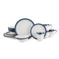 Mikasa Swirl 16 Piece Dinnerware Set, Service for 4 Ceramic/Earthenware/Stoneware in Blue | Wayfair 5140587