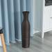 Latitude Run® Tall Decorative Modern Ribbed Trumpet Design Floor Vase - Contemporary Home Decor Resin in Brown | 23 H x 5 W x 5 D in | Wayfair