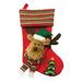 The Holiday Aisle® 20" Reindeer Guy Stocking Cotton in Brown/Red | 19 H x 4 W in | Wayfair EA986BCDEDAA4630AE5948437E67966F