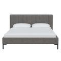 Wade Logan® Halpin Low Profile Platform Bed Upholstered/Polyester in Gray | 37 H x 82 W x 90 D in | Wayfair 72430A0421B24BEE944C718C52316BC2