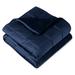 Bare Home Minky Fleece Weighted Blanket Metal in Blue/Black | 40 W in | Wayfair 840105715429