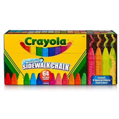 Crayola Sidewalk Chalk 64 Count Washable anti-roll sticks - CO51-2064
