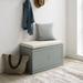 Crestshire Solid Wood Drawers Storage Bench Linen/Solid + Manufactured Wood in Gray Laurel Foundry Modern Farmhouse® | Wayfair CF6027-GY
