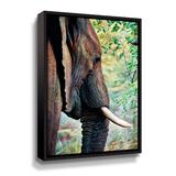 Latitude Run® African Elephant Always Listening by Aldridge - Graphic Art on Canvas Canvas, Cotton in White | 48 H x 36 W x 2 D in | Wayfair