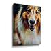 Red Barrel Studio® Rough Collie So Jolly by Aldridge - Graphic Art on Canvas Canvas, Cotton in Brown | 10 H x 8 W x 2 D in | Wayfair