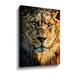 Latitude Run® Lion Stare Down by Aldridge - Graphic Art on Canvas Canvas, Cotton in Brown | 14 H x 2.7 W x 2 D in | Wayfair