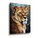 Dakota Fields Lioness Beautiful Focus by Aldridge - Graphic Art on Canvas Canvas, Cotton in White | 48 H x 36 W x 2 D in | Wayfair