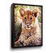 Latitude Run® Lion Cub Future King by Aldridge - Graphic Art on Canvas Canvas/Metal in Brown/Green | 32 H x 24 W x 2 D in | Wayfair