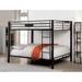 Isabelle & Max™ Burnley Queen Over Queen Bunk Bed w/ Ladder Metal in Black | 65 H x 62.75 W x 82 D in | Wayfair EB59F76552554F238EEACFDB8F7592E0