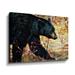 Loon Peak® Black Bear Scrubland Stroll by Aldridge - Graphic Art on Canvas in White | 36 H x 48 W x 2 D in | Wayfair
