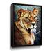 Dakota Fields Lioness Beautiful Focus by Aldridge - Graphic Art on Canvas Canvas, Cotton in Brown/Green | 24 H x 18 W x 2 D in | Wayfair