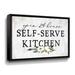 Gracie Oaks Self-Seve Kitchen by Lettered & Lined - Textual Art on Canvas Canvas, Cotton in White | 18 H x 4 W x 2 D in | Wayfair