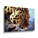 Latitude Run® Leopard Lost in Thought by Aldridge - Graphic Art on Canvas Canvas, Cotton in White | 36 H x 48 W x 2 D in | Wayfair