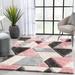 Pink 87 x 63 x 2 in Area Rug - Well Woven San Francisco Holland Modern Geometric Blush 3D Textured Thick & Soft Shag Rug | Wayfair SF-159-5