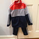 Adidas Matching Sets | Adidas Boys Size 6 Blue Orange And Gray Jacket And Matching Blue Pants. | Color: Blue/Gray | Size: 6b