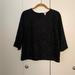 J. Crew Tops | J Crew Nwt Embroidered Paisley Top Black M | Color: Black | Size: M