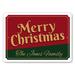 Lizton Sign Shop, Inc Vintage Merry Christmas Metal Sign Metal in Gray/Green/Red | 12 H x 18 W x 0.06 D in | Wayfair 1062-A1218