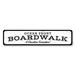 Lizton Sign Shop, Inc Oceanfront Boardwalk Custom Aluminum Sign Metal in Black/Gray/White | 6 H x 24 W x 0.063 D in | Wayfair 1835-A624