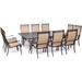 Canora Grey Alejandria 11 Piece Outdoor Dining Set Metal in Brown | 28.81 H x 84 W x 60 D in | Wayfair 0D425FB1FA1A48609D7973792B6BA79A