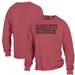 Men's ComfortWash Red Illinois State Redbirds Stack Garment Dyed Long Sleeve T-Shirt