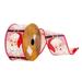 Vickerman 668993 - 2.5" x 10 yd Red Santa Ribbon (Q214617) Christmas Shape Ribbons