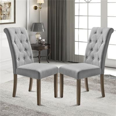 Get The Aristocratic Style Dining Chair, Grey Tufted Dining Chairs Set Of 4