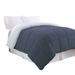 Veria Microfiber Twin Comforter with Stitched Block Pattern The Urban Port, Blue