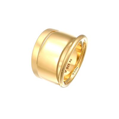 Elli Bandring Breit Schmal Rund 3er Set 925 Silber 56 Damen Image