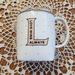 Anthropologie Kitchen | Anthropologie Dropcap Monogram Mug - "L" | Color: Black/White | Size: Os