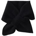 Winter Scarf for Women，100% Cashmere Collar Scarf Neck Warmer Scarves for Daily Cold Winter Outfit，Pull-Through Bowtie Shawl (Color : Black)
