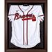 Atlanta Braves 2021 MLB World Series Champions Brown Framed Logo Jersey Display Case