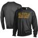 Men's ComfortWash Black Cal State L.A. Golden Eagles Stack Garment Dyed Crewneck Pullover Sweatshirt