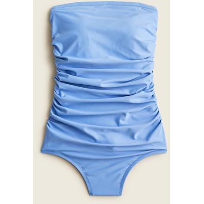 Ruched Bandeau One Piece Blue J Crew Beachwear From Lyst Marketplace Earth Shop