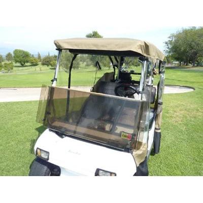Covered Living 2 Passenger 3 Sides Golf Cart Driving Enclosure Cover Open Front Taupe Polyester/PVC in Brown | 58 H x 45 W x 58 D in | Wayfair