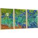 Vault W Artwork Van Gogh Wall Art by Vincent Van Gogh - 3 Piece Picture Frame Print Set on Canvas Canvas | 24.3 H x 48.3 W x 1.65 D in | Wayfair