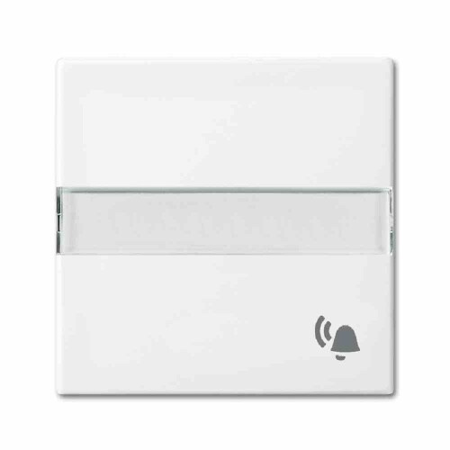 Busch-Jaeger BUSCH-BALANCE SI Kontrollwippe, Schalter/Taster, alpinweiß, glänzend, Symbol Klingel, mit Beschriftungsfeld Image