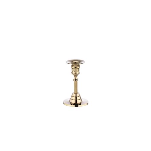 Tischleuchter Kerzenleuchter Messing Gold Höhe 12 cm für Kerzen Ø 2 – 2,5 cm