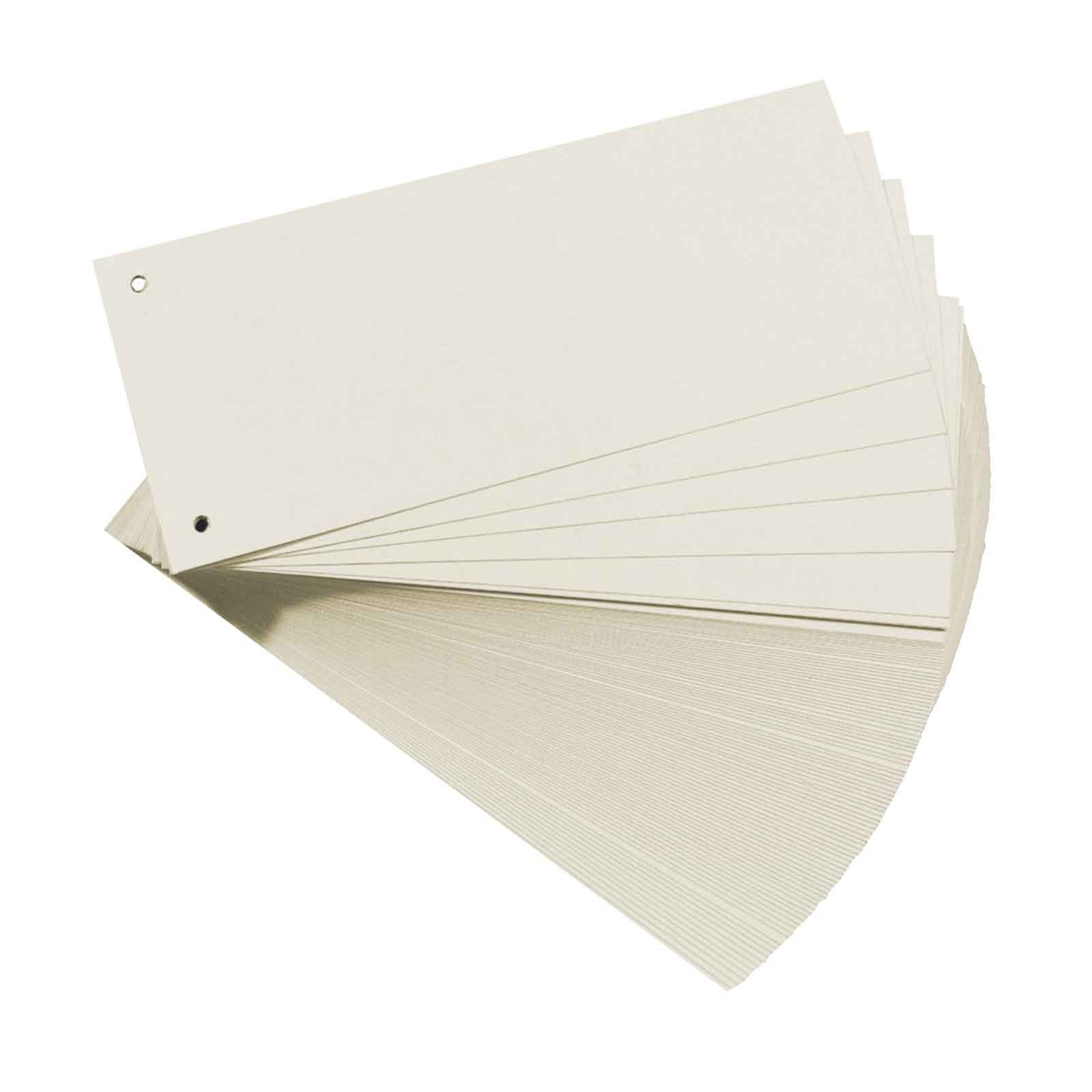 Herlitz Trennstreifen 10,5 x 24cm Kraftkarton, durchgefärbt und gelocht 100 Stück Weiss Image