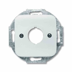 Busch-Jaeger REFLEX SI Tragring, Bohrung, alpinweiß, glänzend, Befestigung mit Schraube, ohne Beschriftungsfeld Image