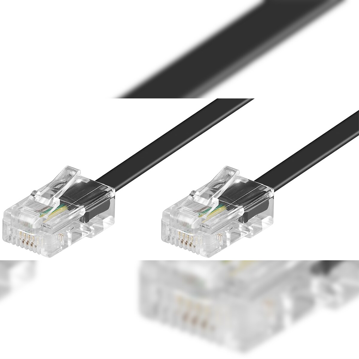 Goobay 50256 ISDN Modularanschlusskabel, 6 m, Schwarz - RJ45-Stecker (8P4C) > RJ45-Stecker (8P4C) Image