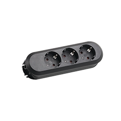BACHMANN SMART Steckdosenleiste 3xCEE7/3 schwarz, ohne Zuleitung Image