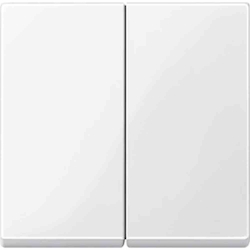 Merten System M Wippe Serien, Schalter/Taster, polarweiß, glänzend, ohne ISO Aufdruck, geeignet für Bussystem-Tasterankopplung Image