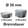 100 Teelichter 4 Std. Brenndauer Ø 39 mm