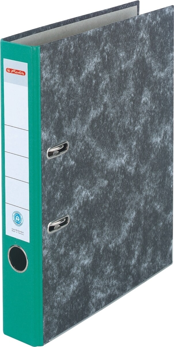 herlitz Ordner A4 maX.file nature Wolkenmarmor 50mm grün Image
