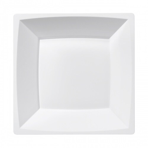Einweg Teller MILAN tief in Weiss 17,2 x 17,2cm aus Plastik, 12 Stück - Mank Image
