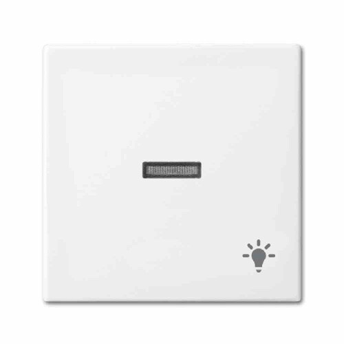 Busch-Jaeger BUSCH-BALANCE SI Kontrollwippe, Schalter/Taster, alpinweiß, glänzend, Symbol Licht Image