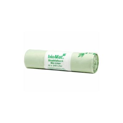 10x BIOMAT kompostierbare Bioabfallbeutel 240L 110x145cm Image