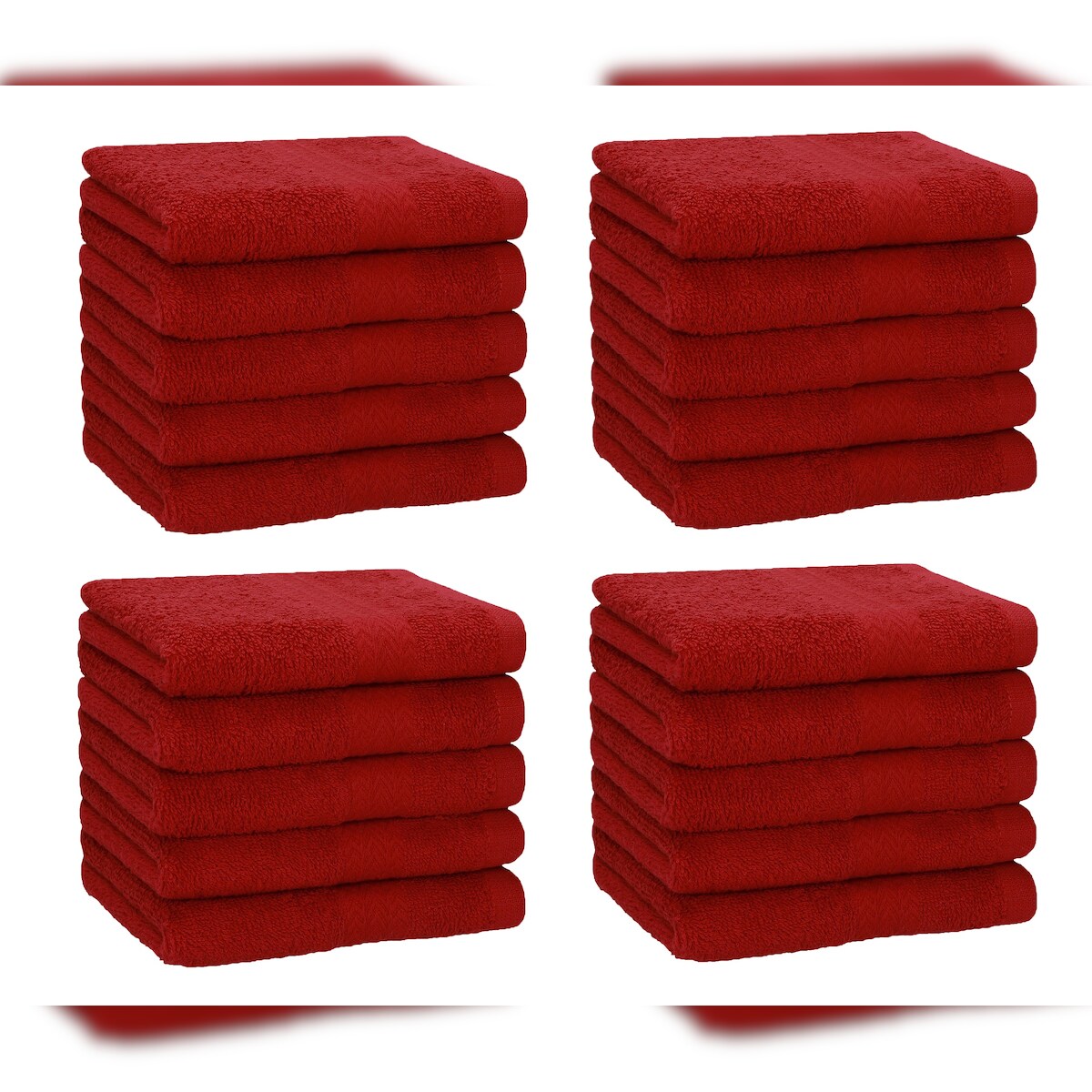Betz 20 Stück Seiftücher PREMIUM 100% Baumwolle Seiflappen-Set 30x30 cm Farbe dunkelrot Image